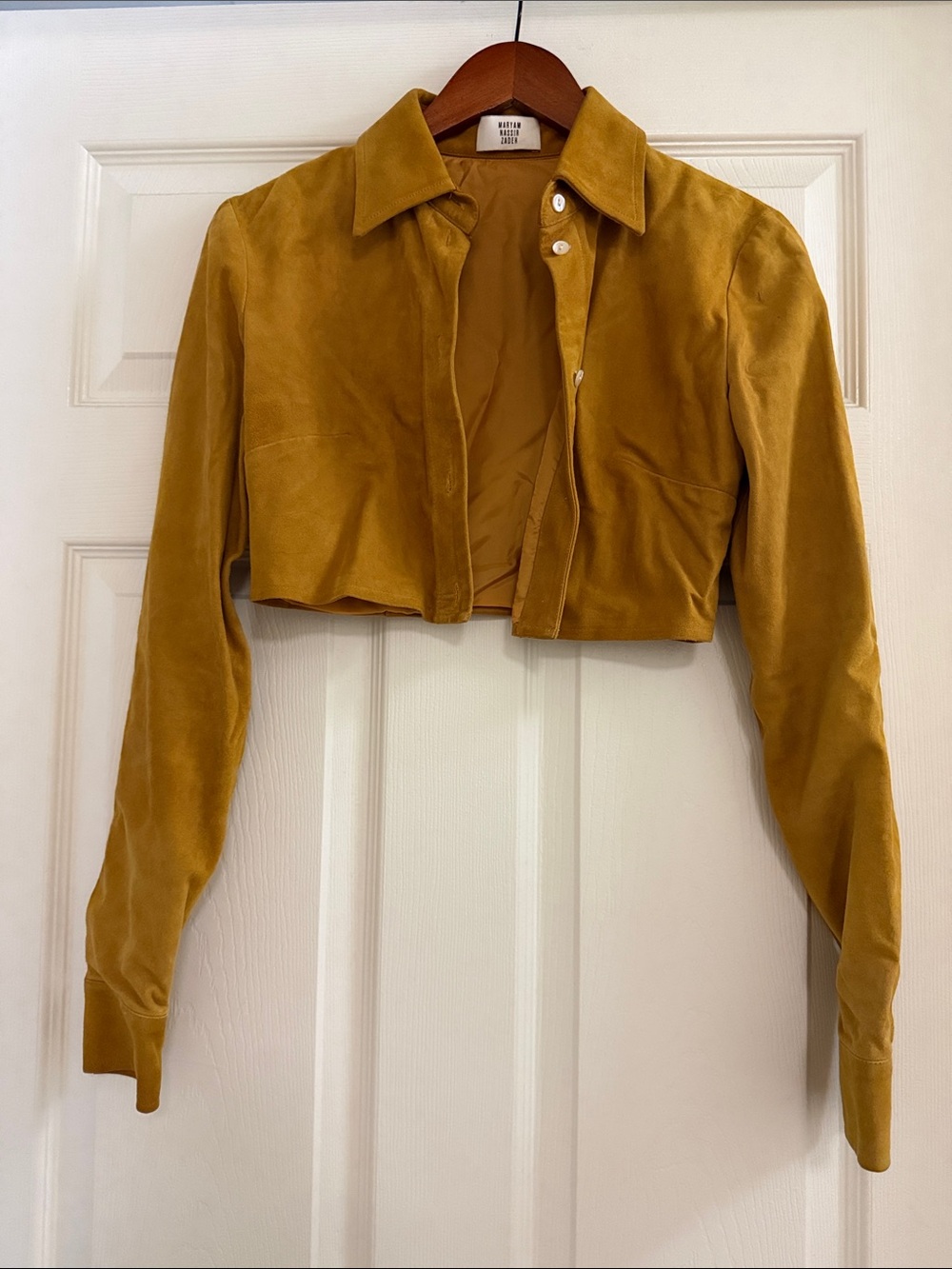 Maryam Nassir Zadeh cropped suede jacket